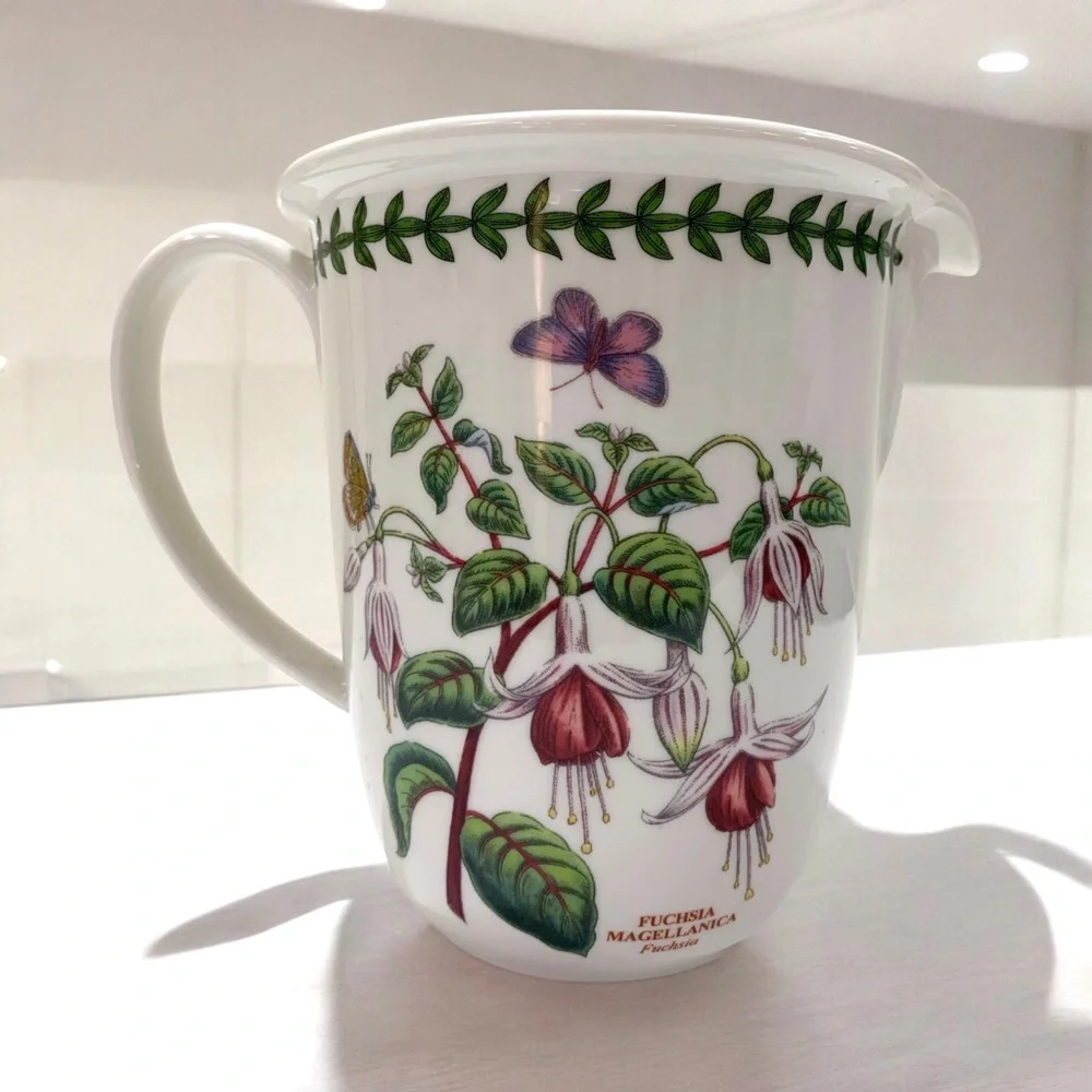 Portmeirion Botanic Garden 30 Oz Measuring Jug Fuchsia Magellanica.